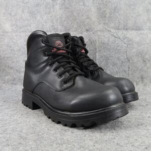 Brahma Shoes Mens 7 Boots Work Utility Slip Oil Resistant Combat Black Lace Up